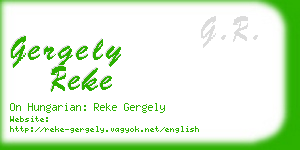 gergely reke business card